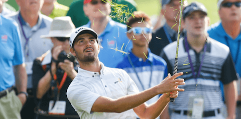 Curtis Luck watches a shot during his semifinal win over Jonah Texeira <br>(USGA Photo)