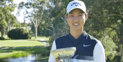 Min Woo Lee after his Western Australia Amateur victory <br>(Golf West Australia Photo)