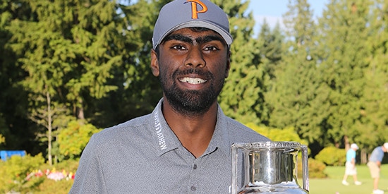 Sahith Theegala, the 2017 Sahalee Players champion<br>(Sahalee photo)