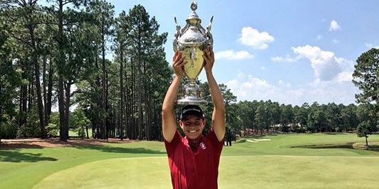 Karl Vilips, the 2017 Southern Amateur champion<br>(SGA photo)