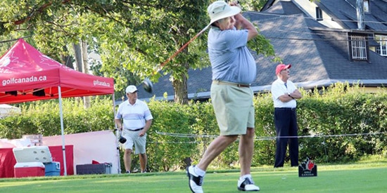 Paul Simson on his way to the Super Senior title<br>(Golf Canada photo)