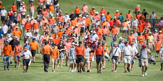 It was a sea of orange at Karsten Creek (OkSt photo)