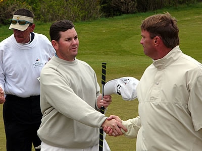 Champions David Bartman (l) and Robert Funk