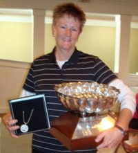 Pat Brogden with the trophy