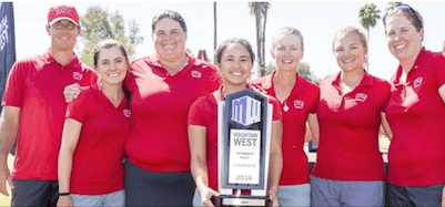 UNLV hoists MWC trophy <br>(UNLV Photo)</br>