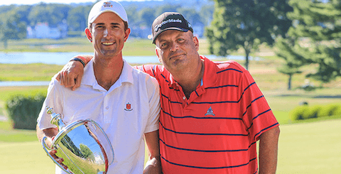 Stewart Hagestad (L) all smiles after Met Am title <br>(MGA Photo)</br>