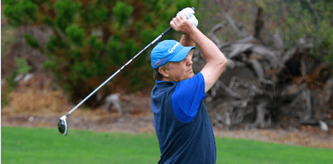Randy Haag on Thursday at NCGA Senior Match Play <br>(NCGA Photo)