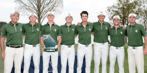 Baylor celebrates their Linger Longer Invitational title <br>(Baylor Athletics Photo)