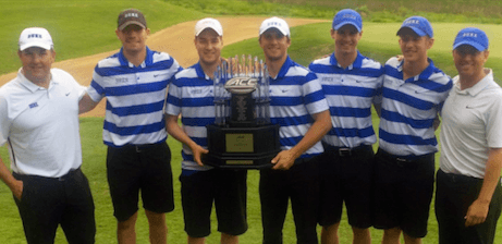 Duke celebrates its eighth ACC title <br>(Duke Athletics Photo)
