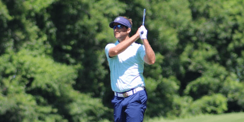 Derek Busby holds the 54-hole lead <br>(LGA Photo)