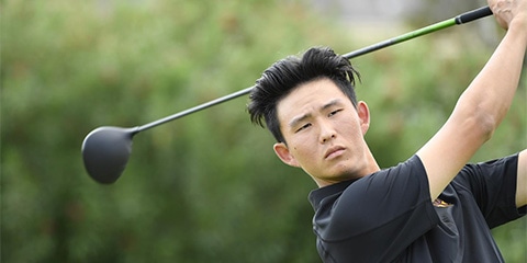 Jino Sohn takes a one-shot lead into the final round<br>(ASU photo)