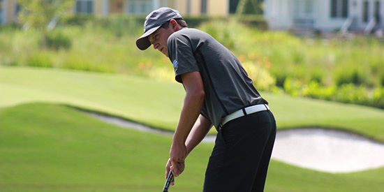 Cooper Musselman (68-67) takes a one shot lead into round three<br>(Players Am photo)
