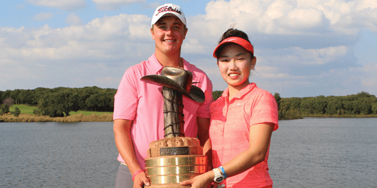 Winners Canon Claycomb (L) and Lucy Li (R) <br>(AJGA Photo)