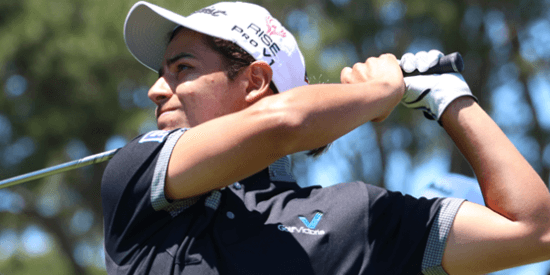 Low amateur Matias Sanchez on day one of the Emirates Australian Open <br>(Golf Australia Photo)
