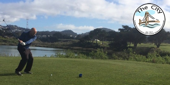 Jason Anthony tees off at TPC Harding Park