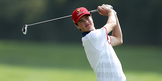 Cole Hammer pulled ahead on Saturday but doubled 18 (Golf Digest photo)