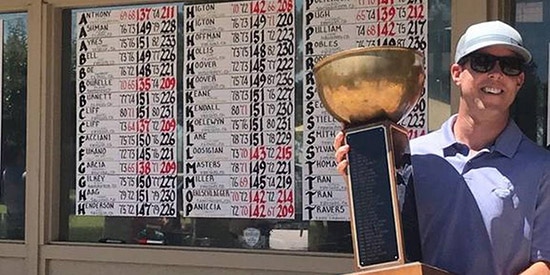 Jason Higton waited 18 years to hold the trophy again (Fresno Bee photo)