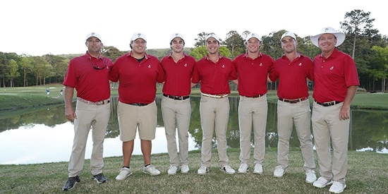 Alabama's winning team (Alabama Athletics photo)