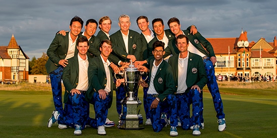 The winning U.S. Walker Cup team (USGA/Chris Keane)
