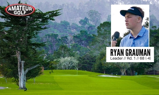 Ryan Grauman shot 4-under 68 today at Del Monte