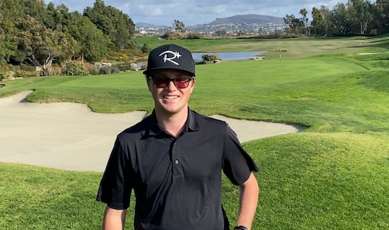 First round leader Luke Basile