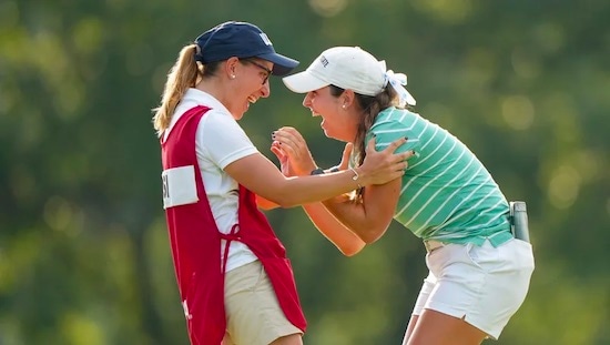 Valentina Rossi, of Argentina, is the second consecutive Michigan State player to reach<br> the semis of the U.S. Women's Am. (Darren Carroll/USGA)