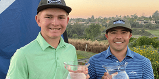 Adam Anderson (L) and Andrew Morgan combined to shoot 19-under 125 to secure the 31st SCGA Four-Ball Championship
