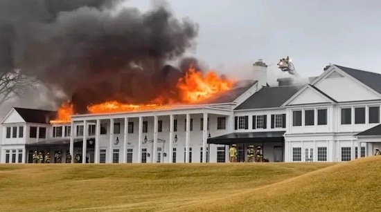 Oakland Hills won't change the look of the exterior when they rebuild their historic clubhouse, which burned down on Feb. 17, 2022 (Golfweek)