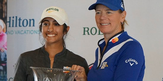 Ashleen Kaur with Annika Sorenstam (ANNIKA/AJGA photo)