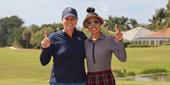 Meghan Stasi (L) and Ina Kim-Schaad