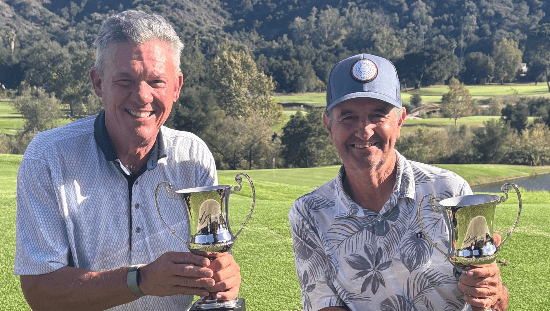 Super Senior Champion John Pate (left) and Senior Champion Tim Hogarth (right)