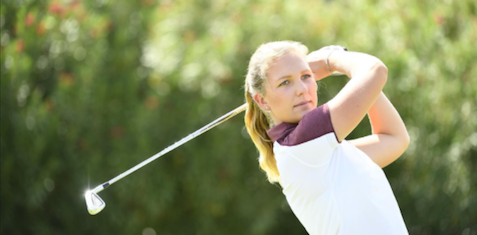 Linnea Strom of Arizona State is only two shots back <br>(Arizona State Athletics Photo)