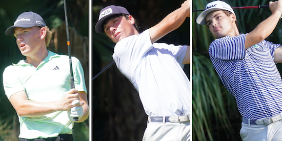 Logan Reilly, Mason Howell, Jake Albert (AJGA Photo)