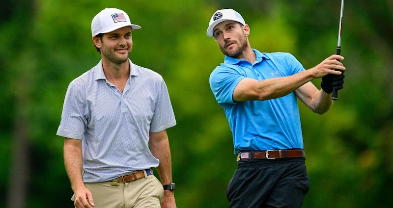 Evan Beck (right) will play Bobby Massa in the 36-hole final