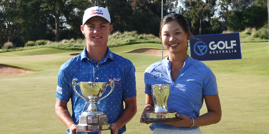 Billy Dowling & Belinda Ji (Golf Australia photo)