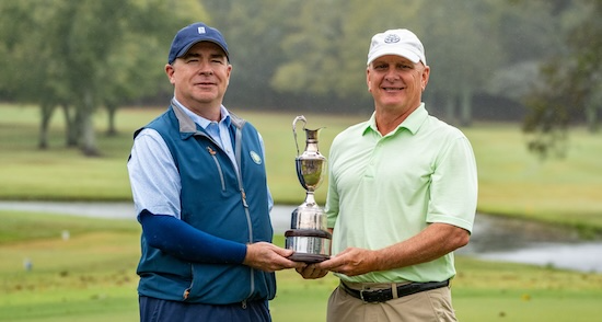 Todd Burgan, left, and Jay Potter were declared first co-champions in Tennessee Golf Association history