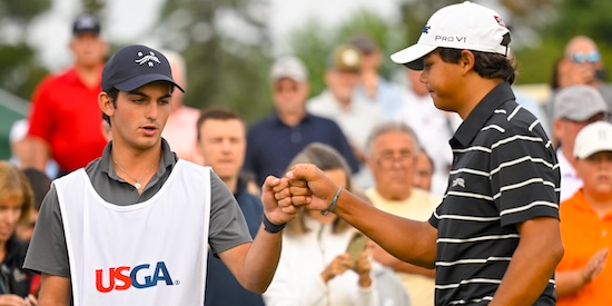 Charlie Woods at the U.S. Junior Amateur (USGA Photo)