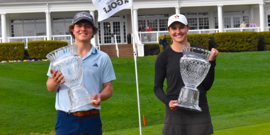 Ethan Paschal and Vanessa Borovilos (Photo courtesy Golf Tourism Solutions)